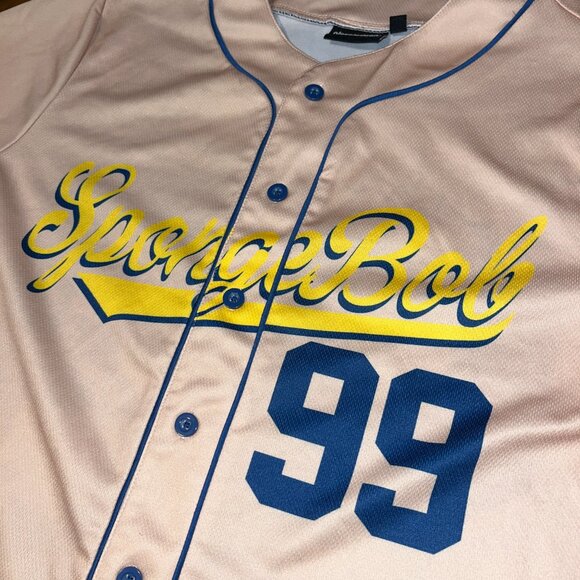 Nickelodeon Spongebob Squarepants baseball jersey medium *see desc! - Picture 3 of 9